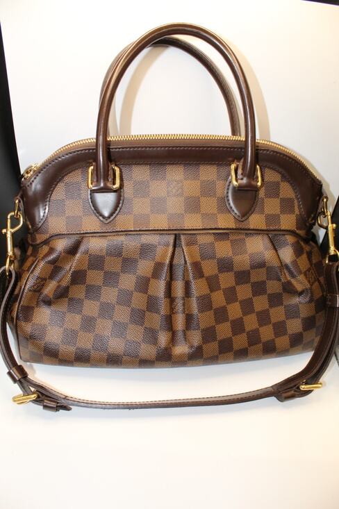 Louis Vuitton Handbags - Louis Vuitton Trevi PM Damier Ebene Brown Handbag Satchel Authentic LV